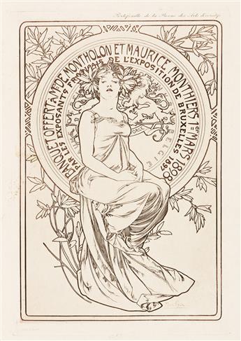 COVER BY EMIL CAUSÉ (1867-?).  REVUE DES ARTS DÉCORATIFS. Magazine. 18e Année, Numéro 3. 1898. 12¼x9 inches, 31x22¾ cm. G. Gounouilhou,